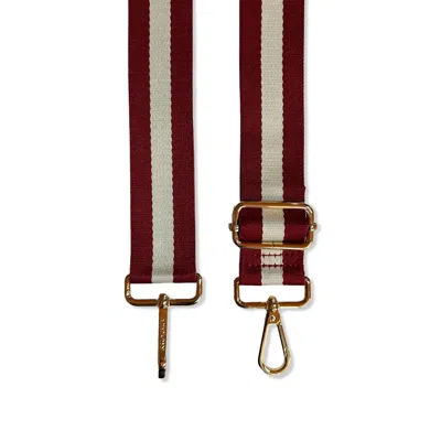 Apatchy London Women's Red And Gold Stripe Strap In Brown