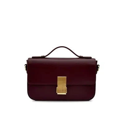 Apatchy London Women's Red The Flora Burgundy Leather Bag