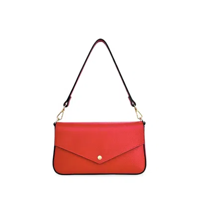 Apatchy London Women's Red The Munro Scarlet Leather Shoulder Bag