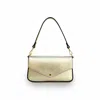 Apatchy London The Munro Gold Leather Shoulder Bag