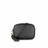 Apatchy London Women's The Tassel Black Leather Crossbody Bag In Black