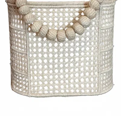Apaya Women's Adelaida Basket Bag In Natural In White