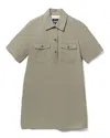 Apc A.p.c. A-line Dress With Front Button Placket In Green