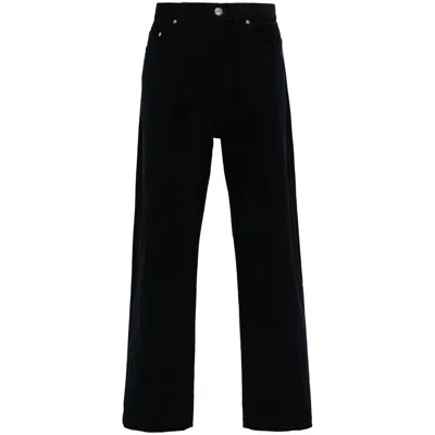 Apc A. P.c. Achille Corduroy Trousers In Black