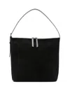 A.p.c. Rectangular Suede Shoulder Bag Strap In Black