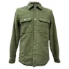 Apc A. P.c. Alex Button-down Jacket In Green Cotton In Green