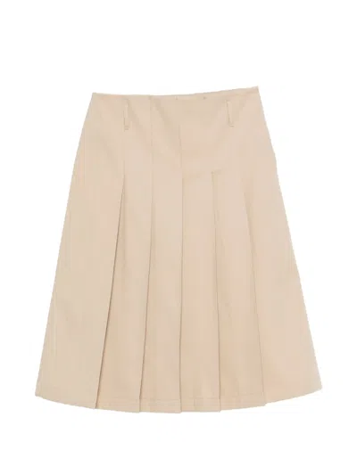 A.p.c. A. P.c. A-line Skirt With Belt Loops And Zip Fastening - Size 40 In Beige