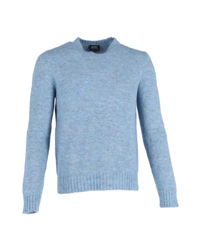 Apc A. P.c. Alpaca-blend Lucas Sweater In Blue Wool
