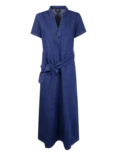 APC A. P.C. ANNELIE DRESS,COHAL.F35040 IAI INDIGO
