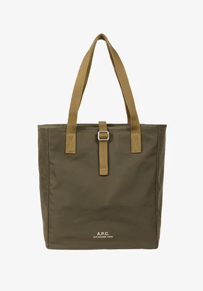 A.p.c. A. P.c. Archive Tote Bag One Size Khaki Green