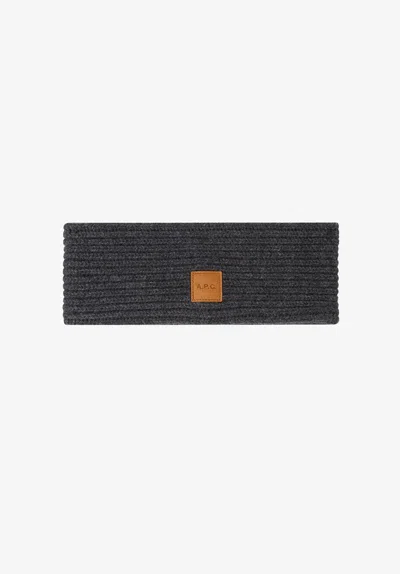 A.p.c. A. P.c. Arcs Headband (unisex) One Size Charcoal Grey In Gray