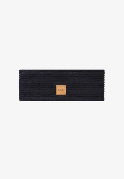 A.p.c. A. P.c. Arcs Headband (unisex) One Size Navy Blue In Black