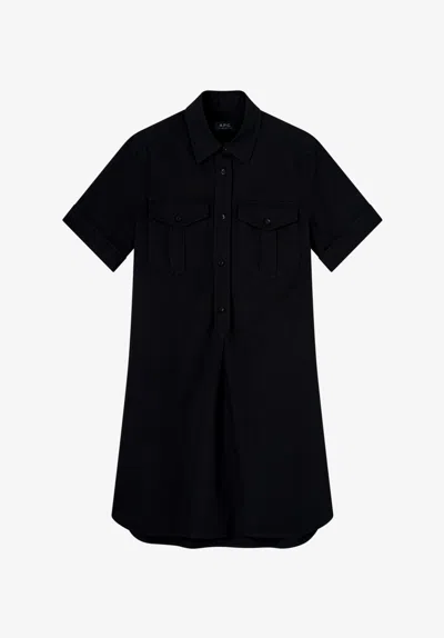 A.p.c. A. P.c. Army Dress 34 Black In Multi