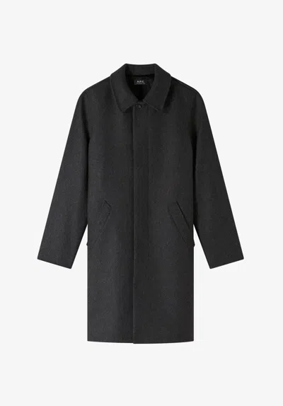 A.p.c. A. P.c. Auster Raincoat Xs Charcoal Grey In Gray