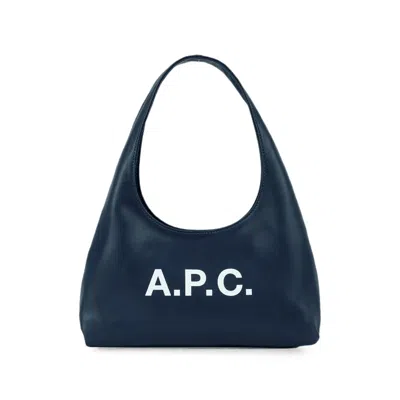 A.p.c. A. P.c. Baby Ninon Logo-print Tote Bag In Blue