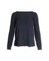Apc A. P.c. Bateau Neck Ribbed Sweater In Black Viscose In Black