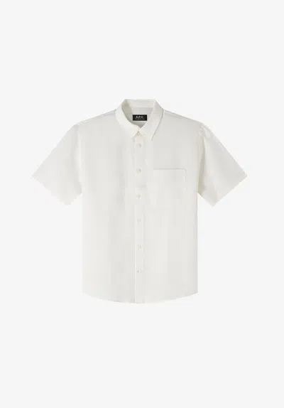 A.p.c. A. P.c. Bellini Logo Short-sleeve Shirt Xxl Off White