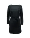 Apc A. P.c Belted Mini Sheath Dress In Black Silk In Black