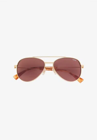 A.p.c. A. P.c. Bill Sunglasses T2 Gold