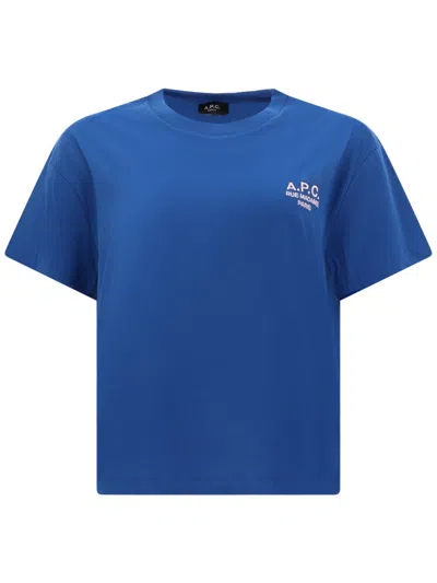 A.p.c. A. P.c. Boxy Fit Logo T-shirt In Blue