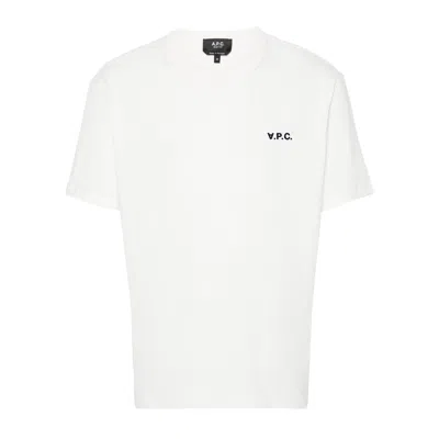 A.p.c. A. P.c. Boxy Fit T-shirt In Blanc Dark Navy