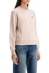 Apc A.p.c. Logo Flocked Boxy Fit Sweatshirt In Pink