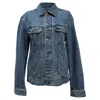 Apc A. P.c. Buttoned Jacket With Chest Pockets In Blue Cotton Denim In Blue