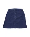 Apc A. P.c. Buttoned Midi Skirt In Blue Cotton Denim In Blue