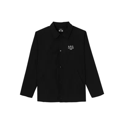 Apc A. P.c. Button-fastening Shirt Jacket In Black
