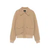 Apc A. P.c. Button-front Collared Bomber Jacket In Neutral