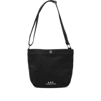 A.p.c. A. P.c. Canvas Shoulder Bag In Black