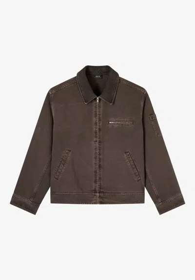 A.p.c. A. P.c. Canvas Workwear Jacket S Brown