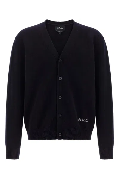 A.p.c. A. P.c. Cardigan 'kevin' In Blue