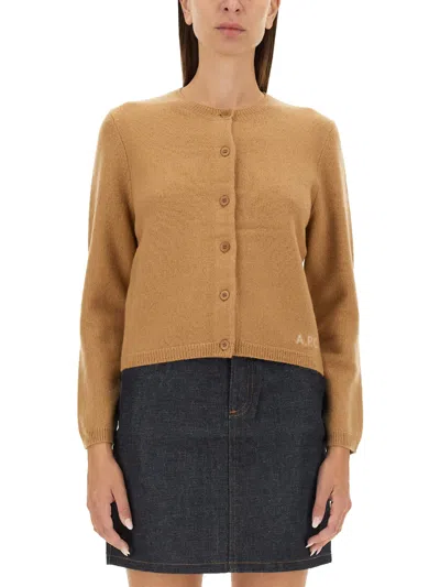 Apc A. P.c. Cardigan "mila" In Beige