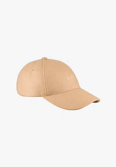 A.p.c. A. P.c. Charlie Baseball Cap 54 Camel In Brown