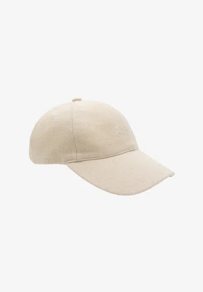 A.p.c. A. P.c. Charlie Baseball Cap 54 Ecru