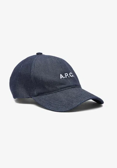 A.p.c. A. P.c. Charlie Baseball Cap 54 Indigo
