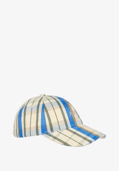 A.p.c. A. P.c. Checked Cap 54 Ecru
