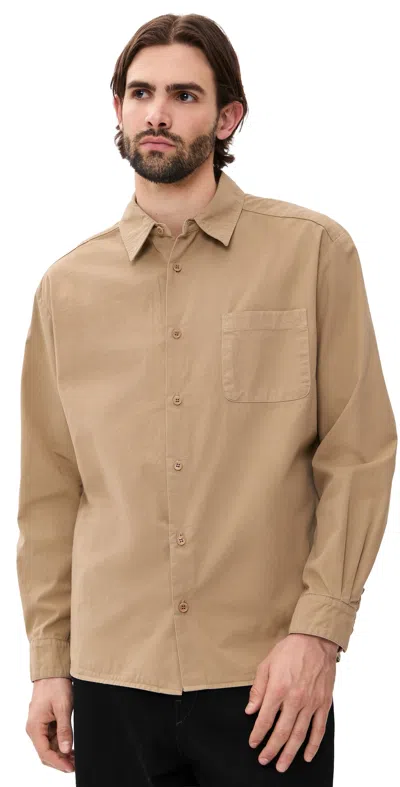 A.p.c. A. P.c. Chemise Malo Logo Shirt Baa Beige In Brown