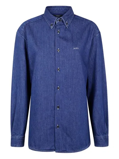 Apc A.p.c. "chemise Mathias" Shirt In Blue
