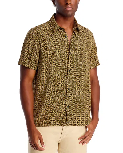 Apc A. P.c. Chemisette Leandre Regular Fit Short Sleeve Shirt In Cag Tobacco