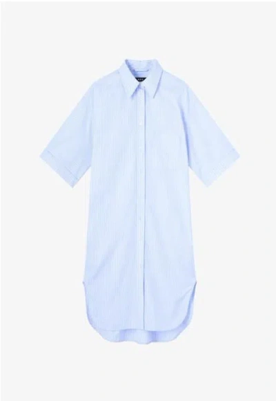 A.p.c. A. P.c. Chiara Mini Robe In Bleu Clair