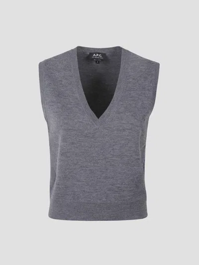 A.p.c. A. P.c. Chic Gilet For Fall/winter 2025 In Anthr Chine