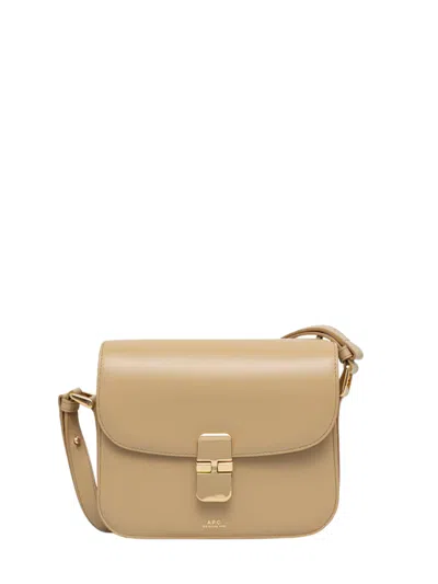 Apc A. P.c. Chic Mini Leather Tote Bag In Sand