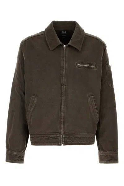 A.p.c. A. P.c. Chocolate Denim Alexis Jacket In Brown