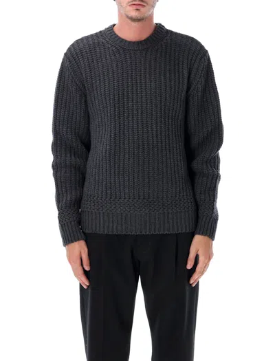 A.p.c. A. P.c. Chunky Knit Crewneck Sweater In Animal Print