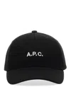 A.p.c. Casquette Charlie Logo-embroidered Canvas Cap In Black