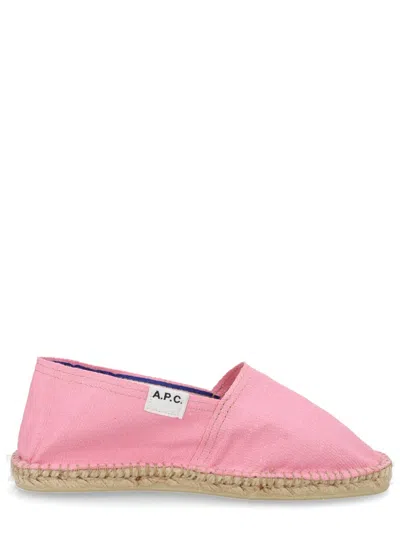 A.p.c. A. P.c. Classic Cotton Flats In Pink