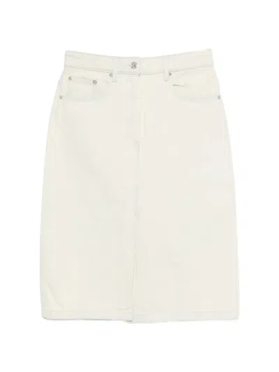 A.p.c. A. P.c. Classic Front Button Mini Skirt - Size 36 In White
