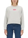 A.p.c. Sweatshirt With Logo In Gray
